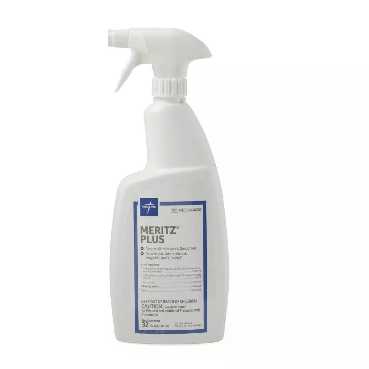Medline Meritz Plus Hospital Grade Disinfectant Spray - 32 Oz Bottle