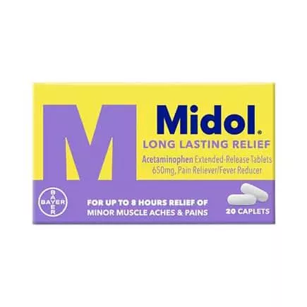 Medline Midol Long Lasting Pain Reliever / Fever Reducer Caplets