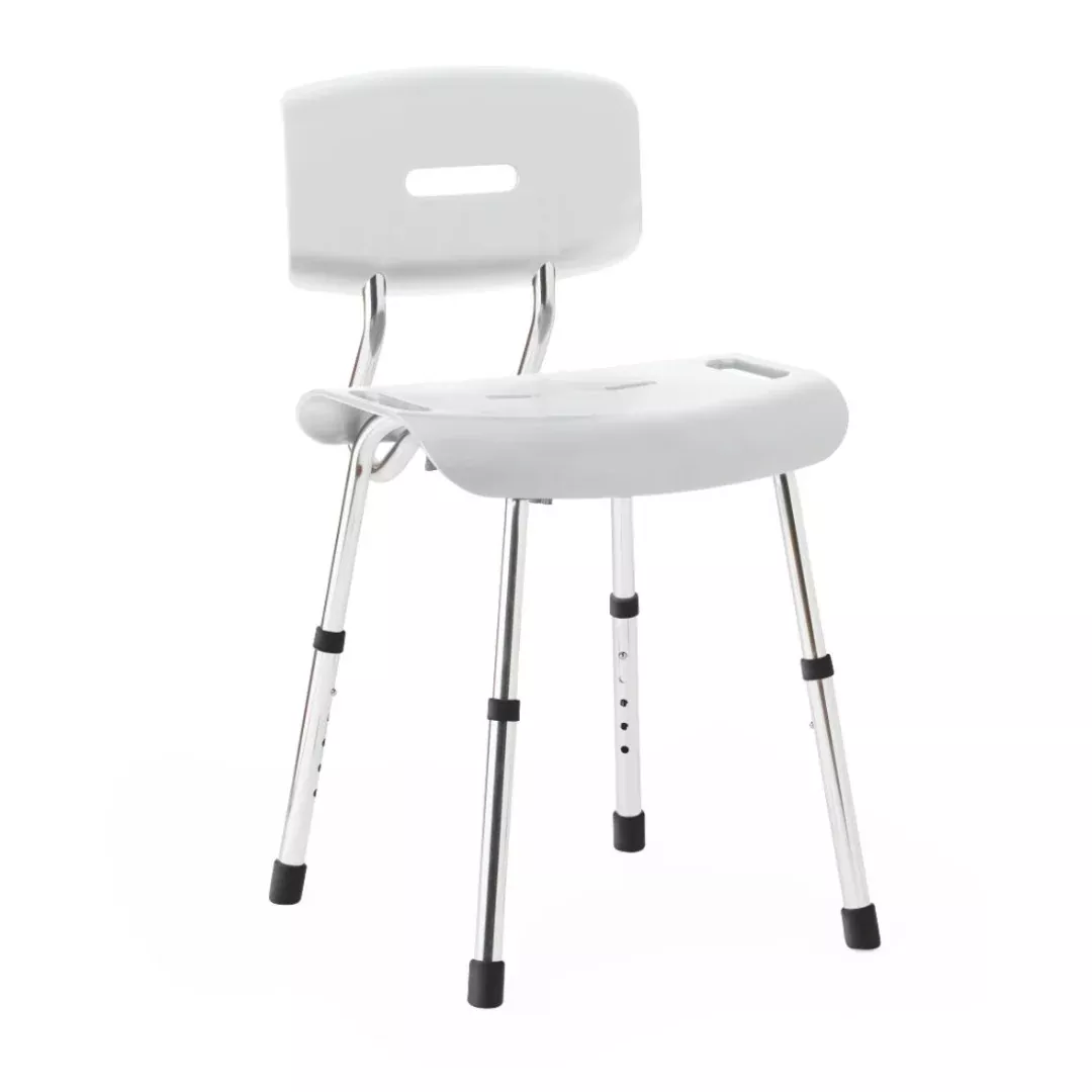 Medline Modern Shower Chair with Backrest - Microban Treated