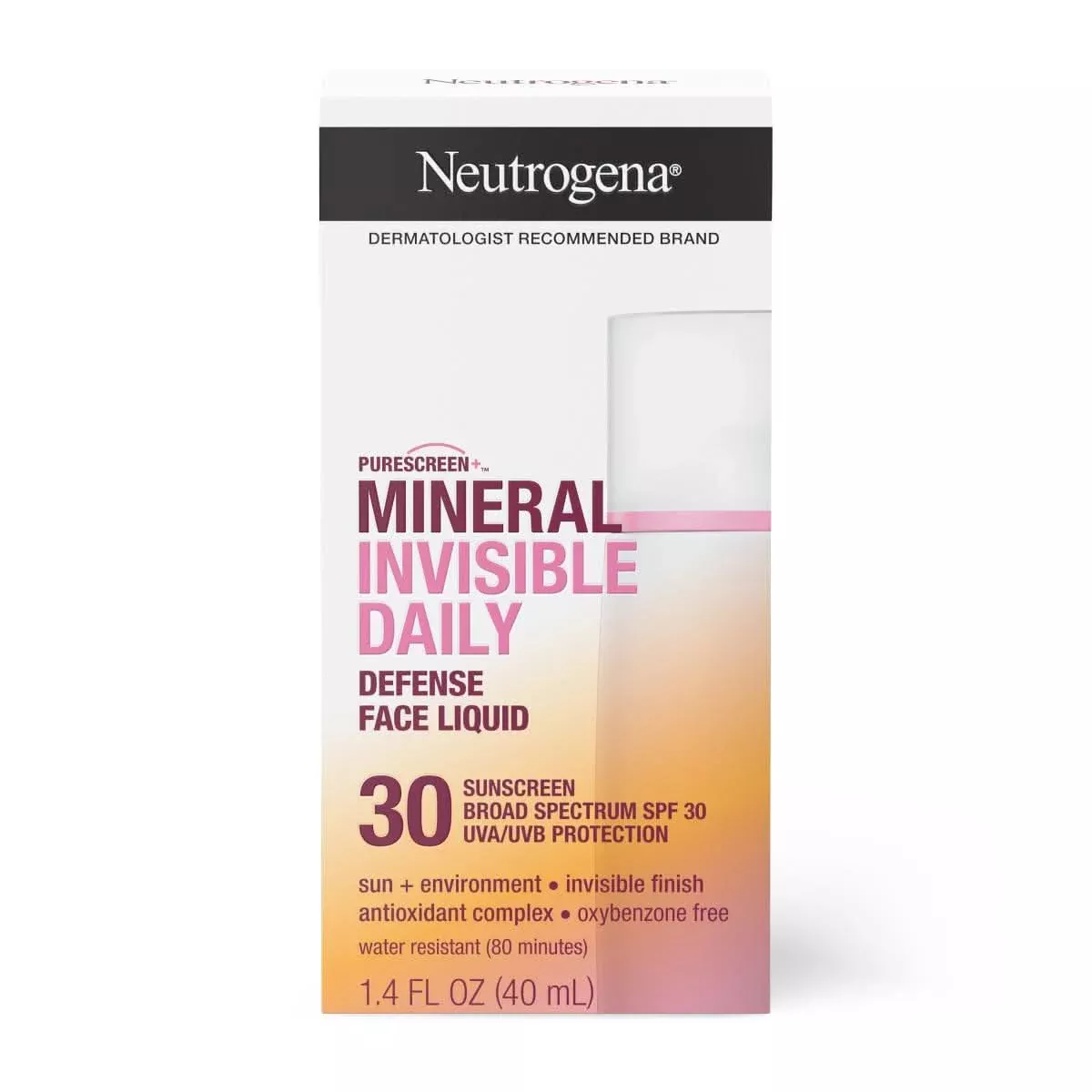 Medline Neutrogena Purescreen+ Mineral UV Tinted Face Liquid Sunscreen