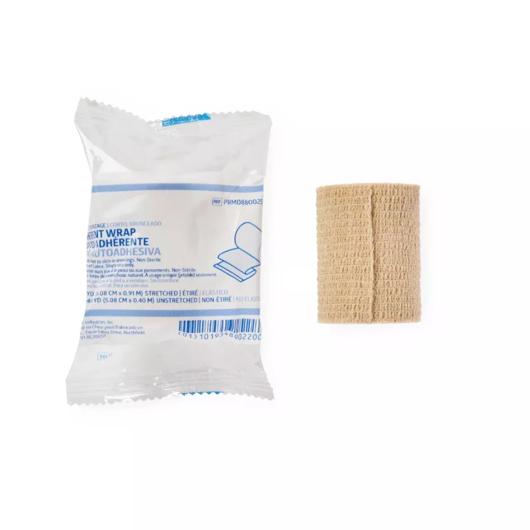 Medline Non-Sterile Tam Self-Adherent Wrap Short Rolls