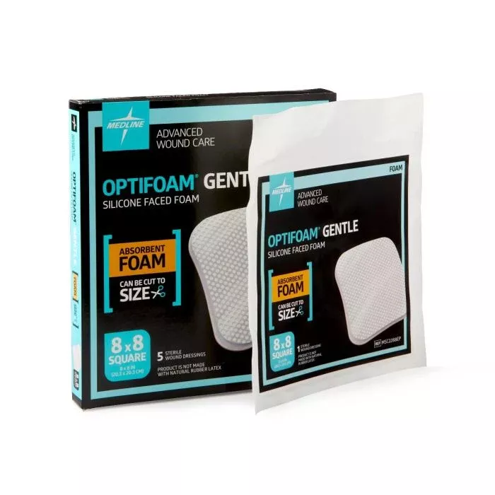 Medline Optifoam Gentle Silicone Foam Dressing without Border