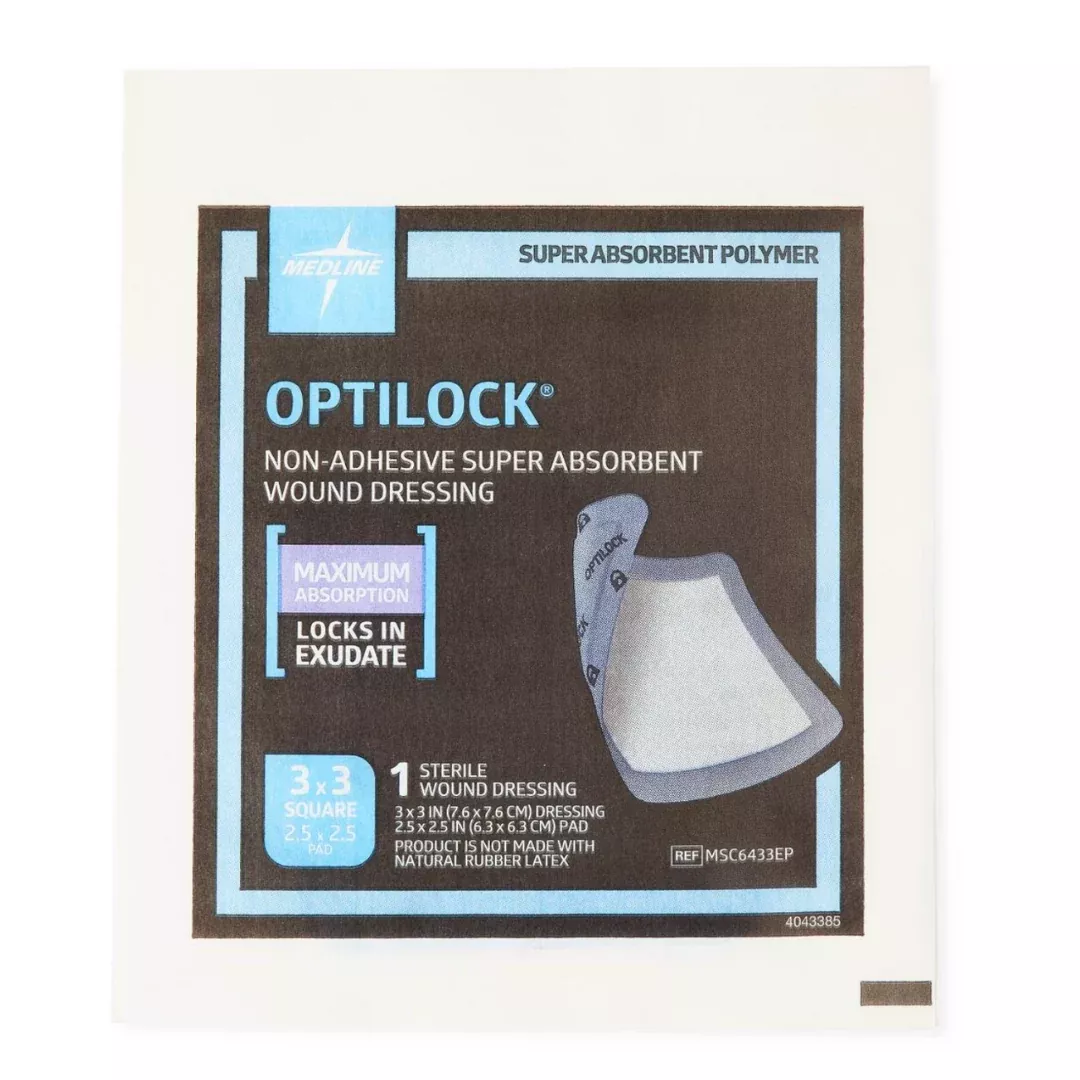 Medline OptiLock Nonadhesive Super Absorbent Wound Dressings