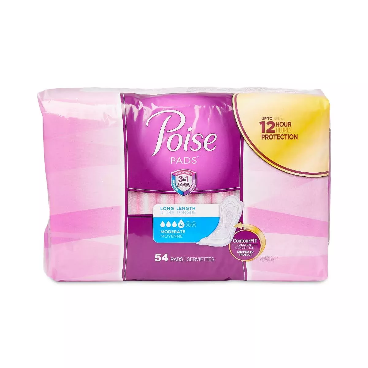 Medline Poise Long Moderate Absorbency Pads