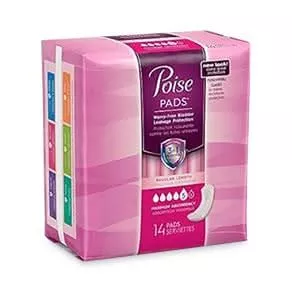 Medline Poise Maxi Pads with Side Shields