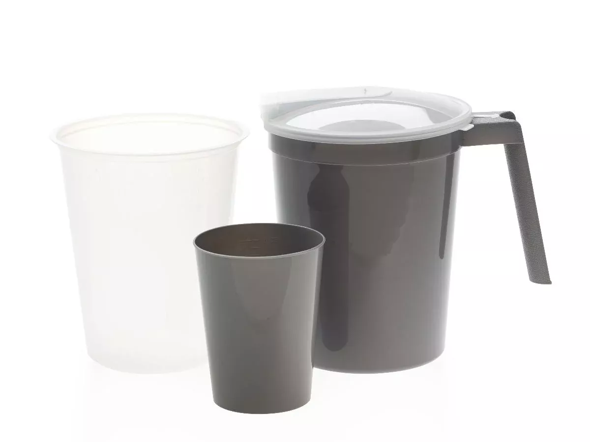 Medline Premium Water Pitcher and Tumbler Set with Plastic Liner