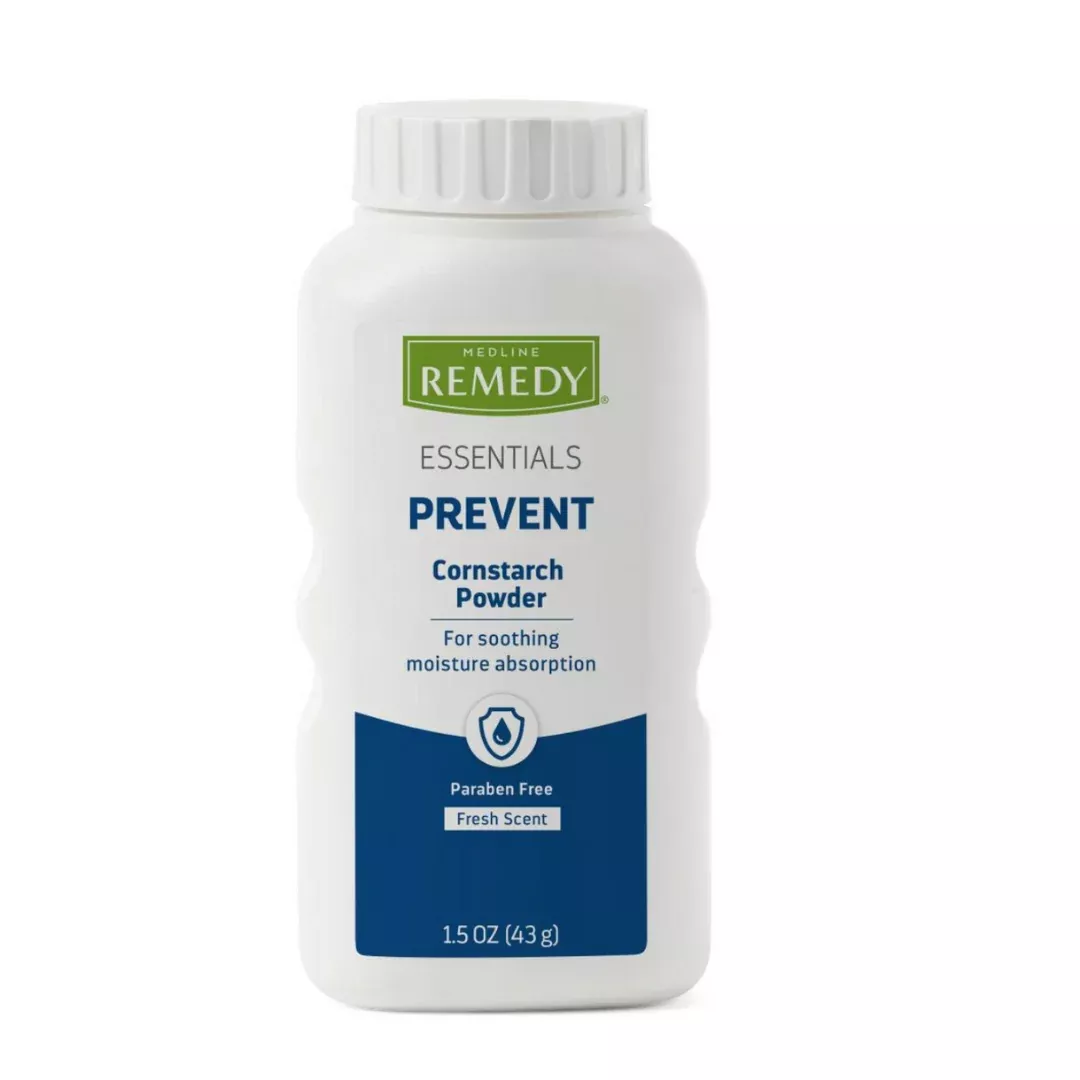 Medline Remedy Essentials Cornstarch Body Powder