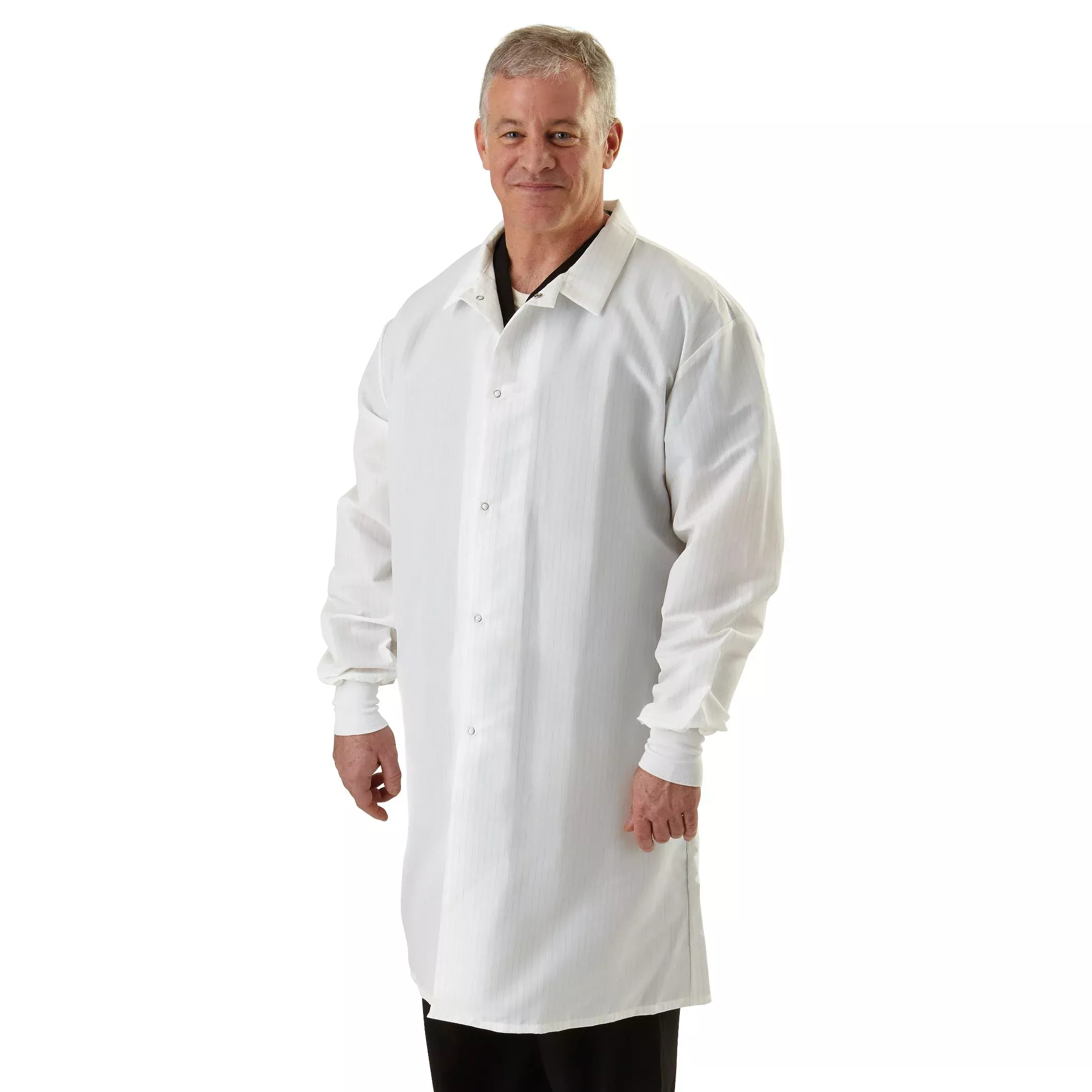 Medline ResiStat Mens Static & Fluid-Resistant Barrier Lab Coat