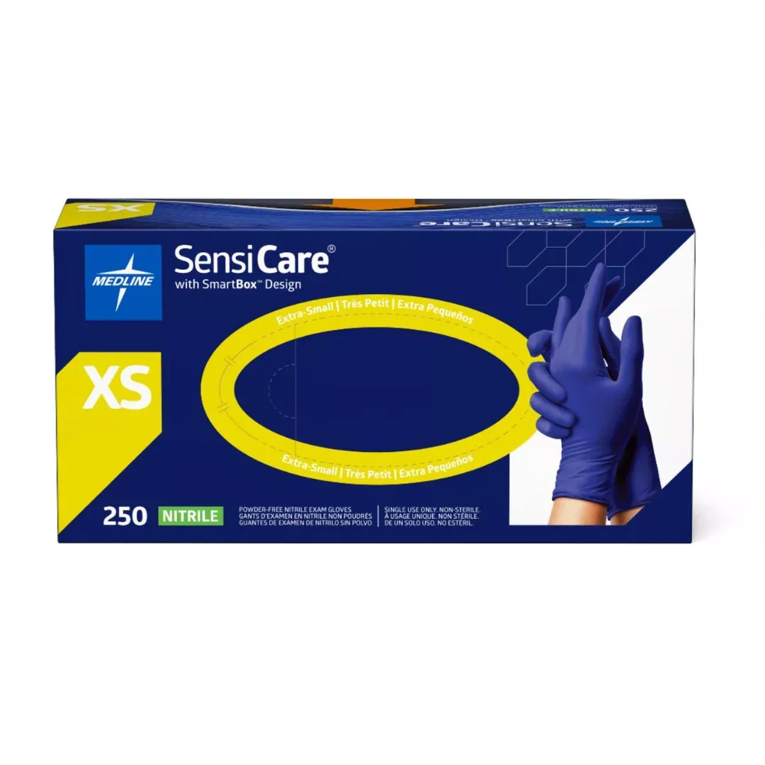 Medline SensiCare Powder-Free Nitrile Exam Gloves