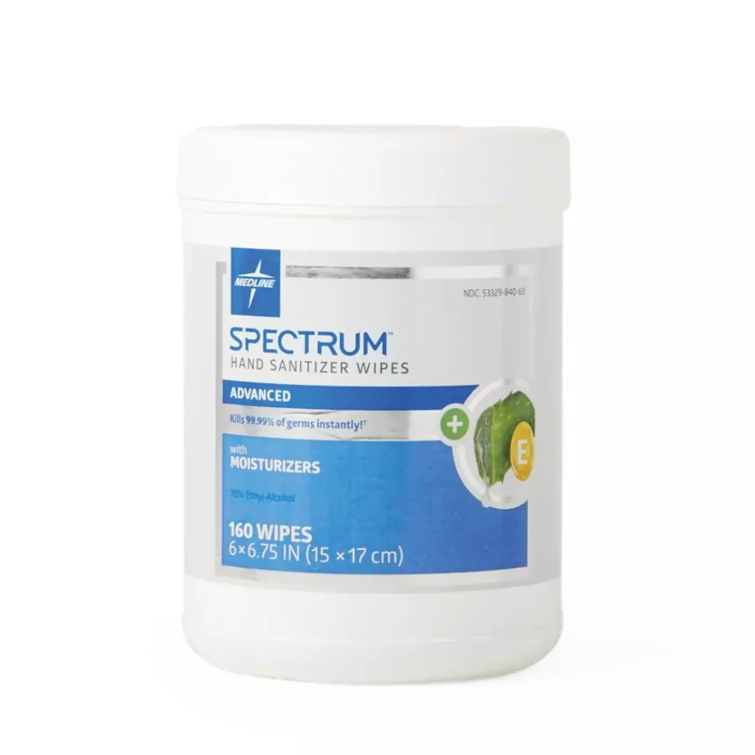 Medline Spectrum Advanced Hand Sanitizer Wipes