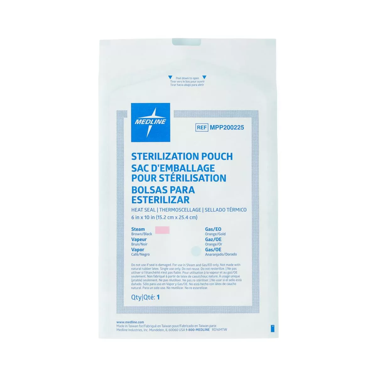 Medline Steam and Gas Instrument Sterilization Pouches