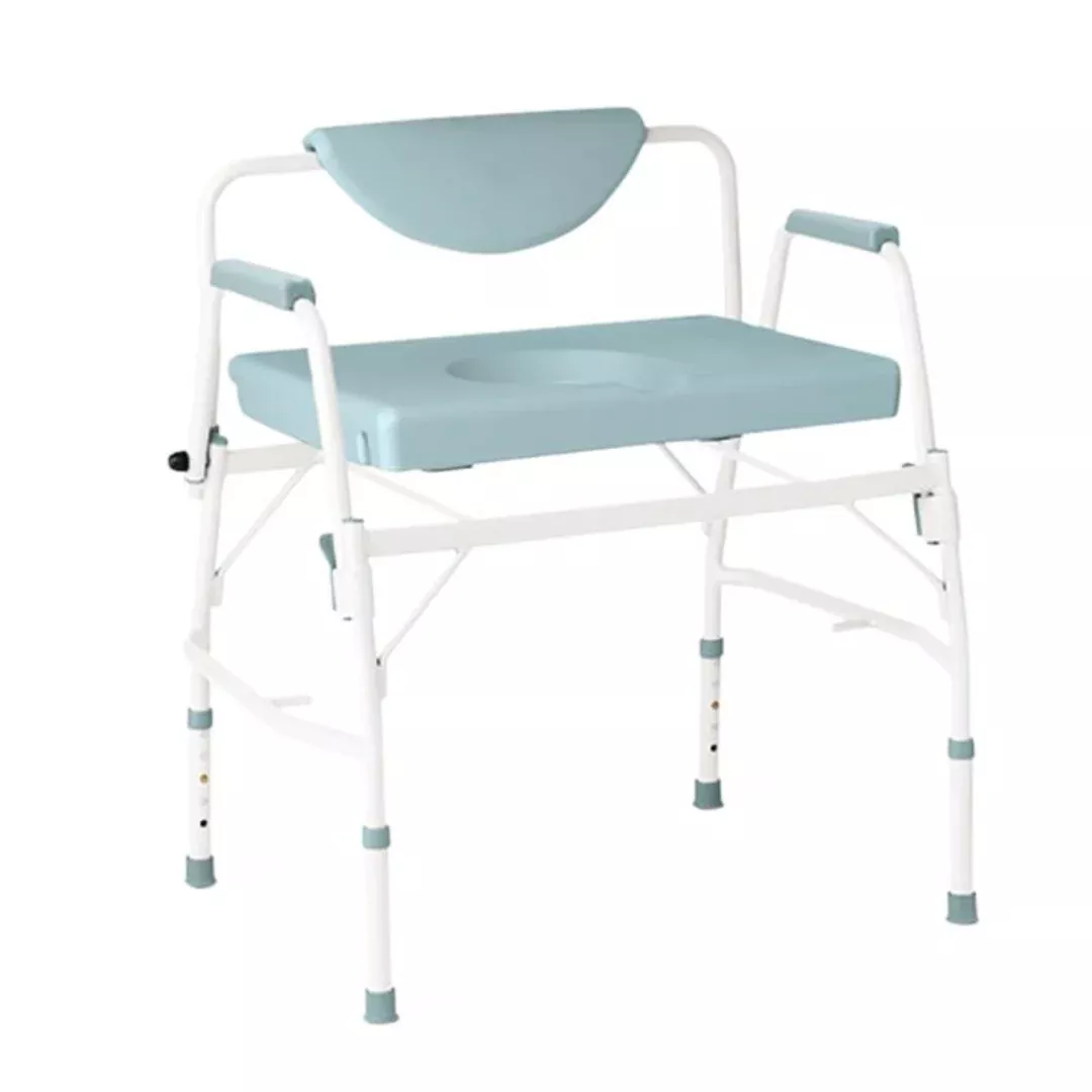 Medline Steel Bariatric Drop-Arm Commode - 1,000 lb Capacity
