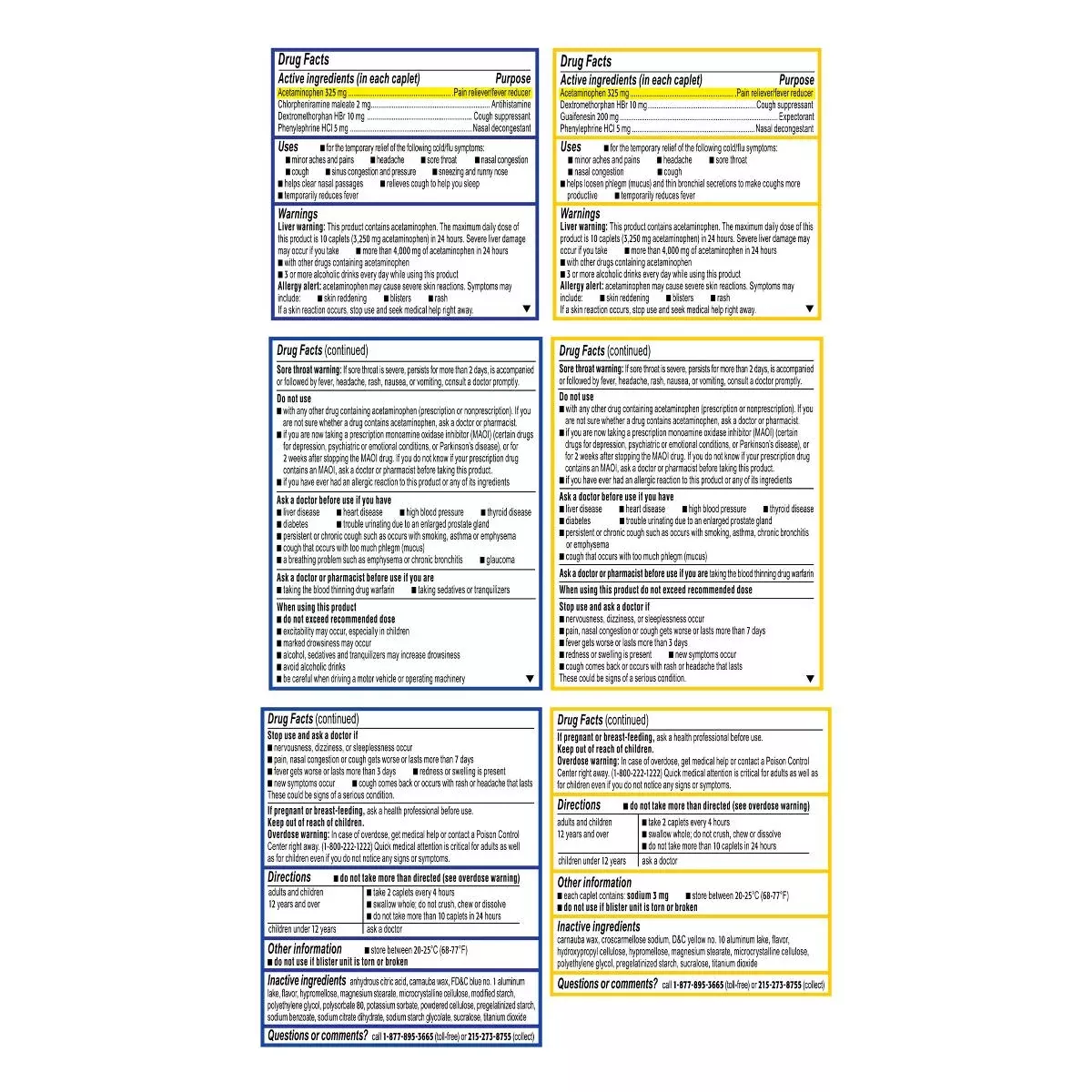 Medline Tylenol Severe Cold + Flu Relief Caplets