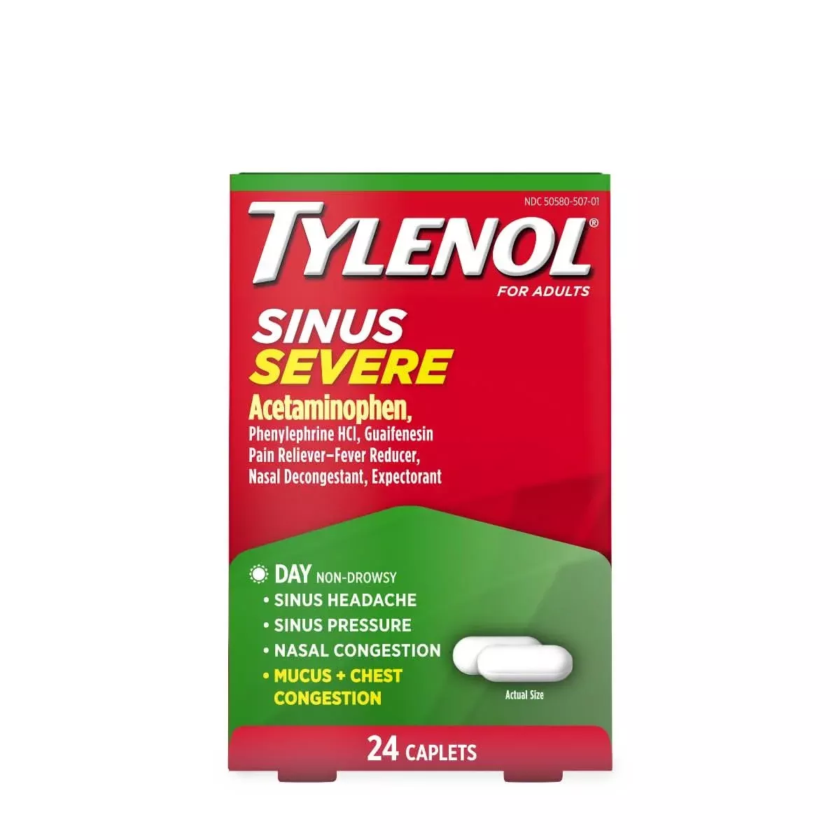 Medline Tylenol Sinus and Headache Daytime Nondrowsy Caplets