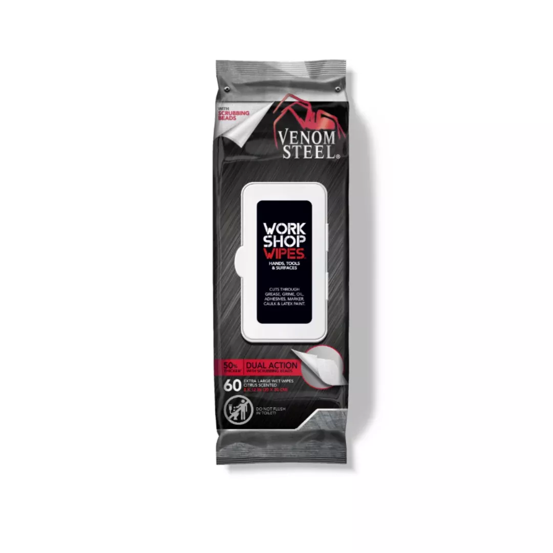 Medline Venom Steel Wipes with Scrubbing Beads