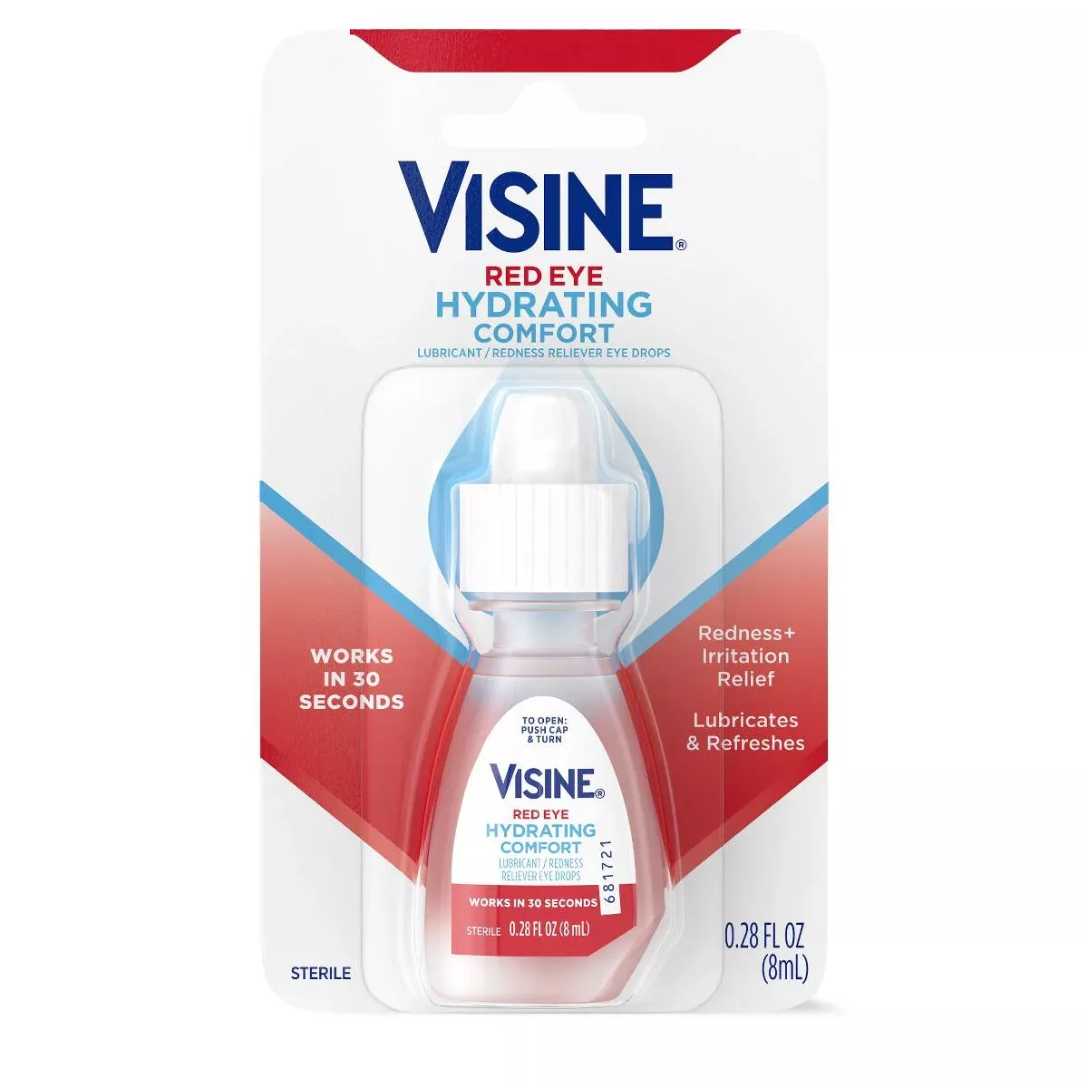 Medline Visine Red Eye Comfort Redness Reliever Eye Drops