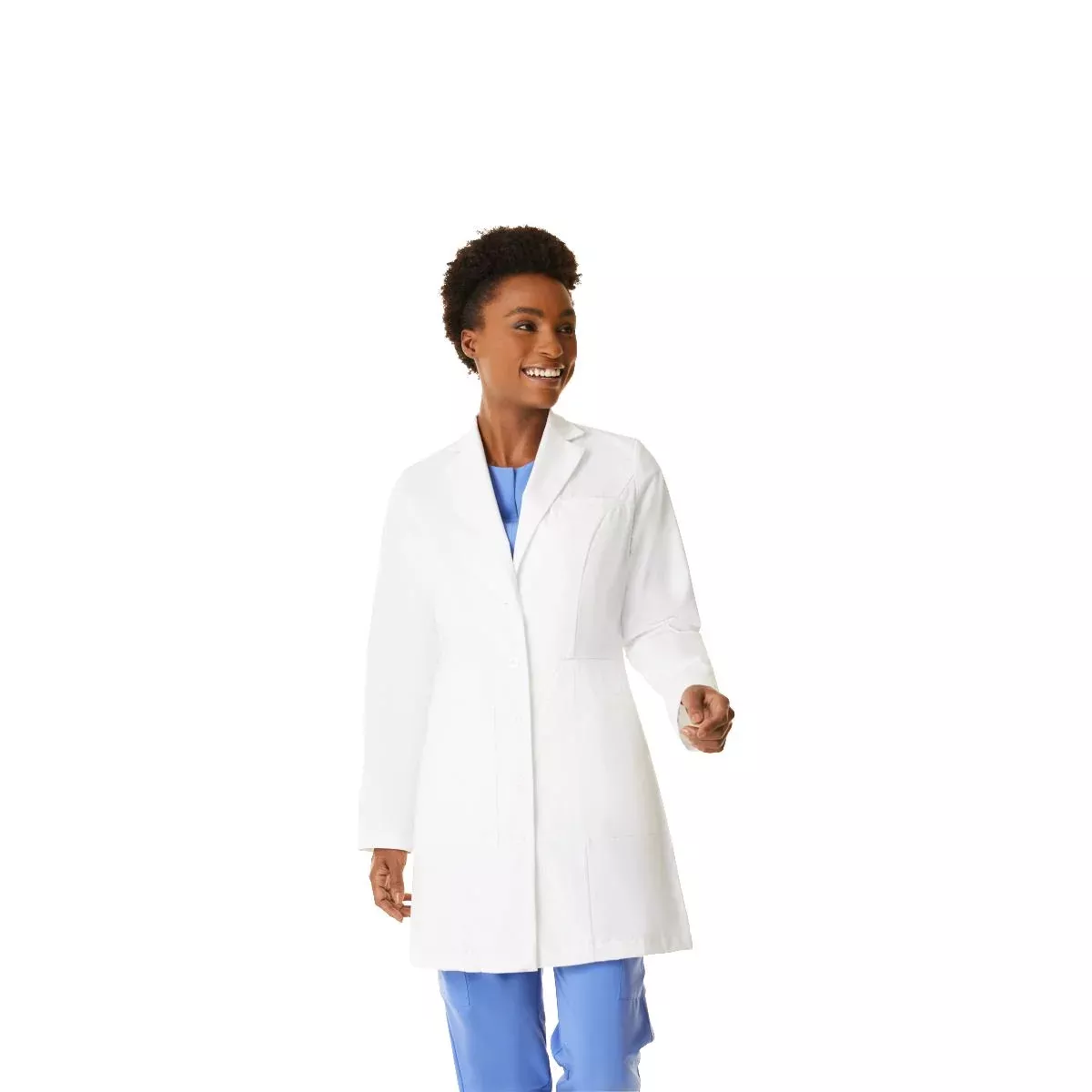 Medline Women's Staff Length 6-Pocket Lab Coats