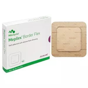 Mepilex Border Flexible Self-adherent Absorbent Bordered Foam Dressing, 4" X 4", Replaces Sc295300- 1 Each