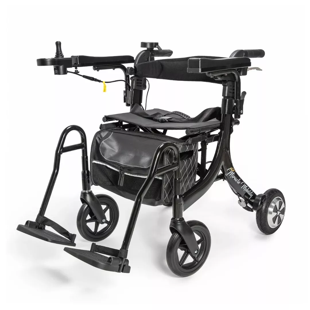 Miracle Mobility Portable 4N1 Walker Wheelchair Combo