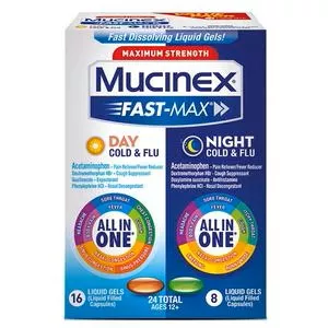 Mucinex Fast-maxLiquid Gels Day Night Cold And Flu 24 Ct- 1 Each