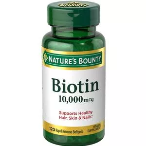 Nature's Bounty Biotin Softgels, 10,000mcg, 120 Ct- 1 Each