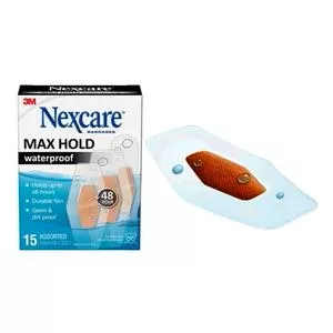 Nexcare Max Hold Bandage, Assorted Sizes, 15 Ct- Box of 15