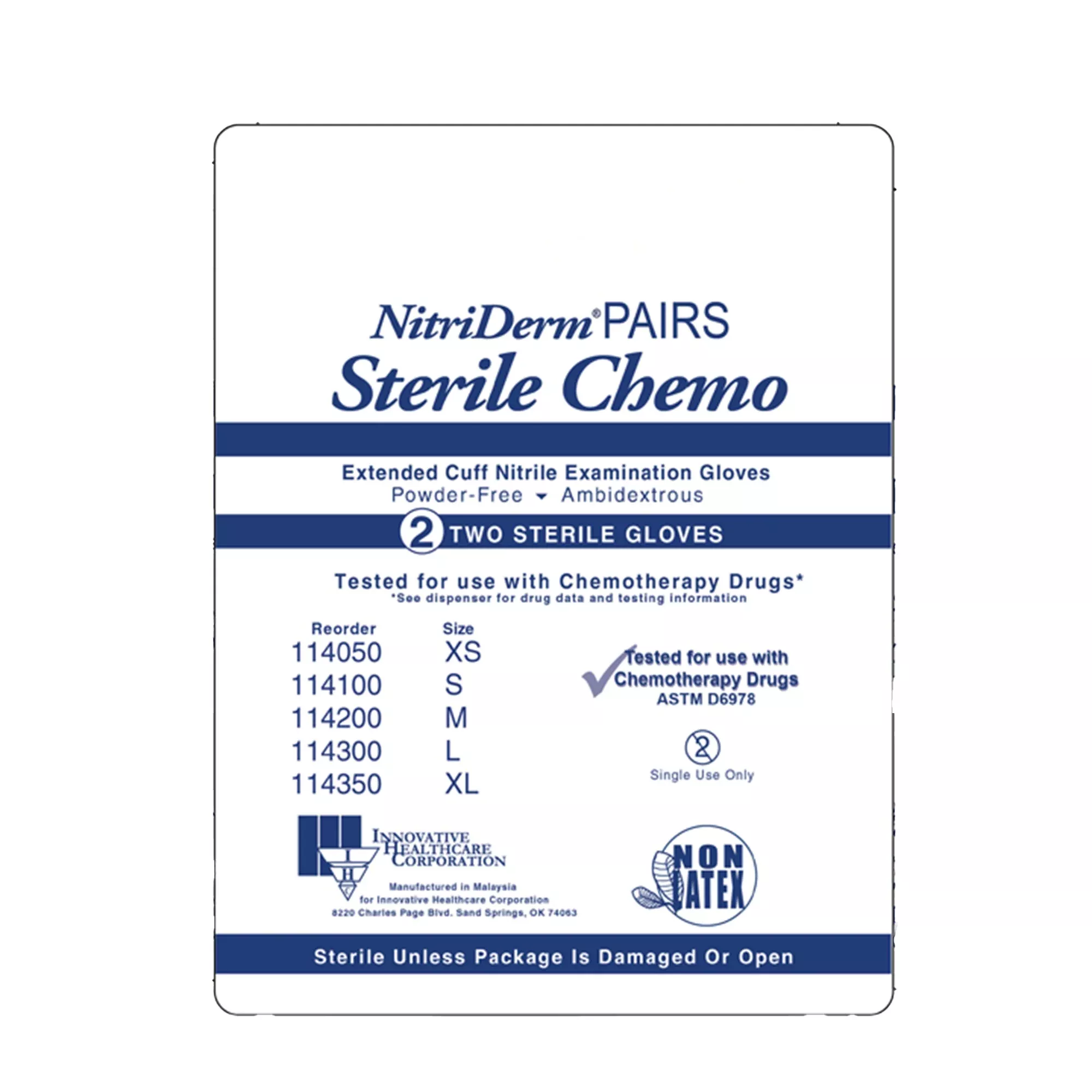 NitriDerm EC Nitrile Extended Cuff Length Exam Glove