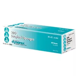 Non-sterile Sugrical Gauze Sponge 3" X 3", 12-ply- Pack(age) of 200
