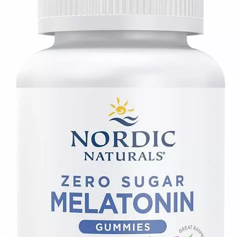 Nordic Naturals Zero Sugar Melatonin Gummies, Raspberry, 60 Ct- 1 Each
