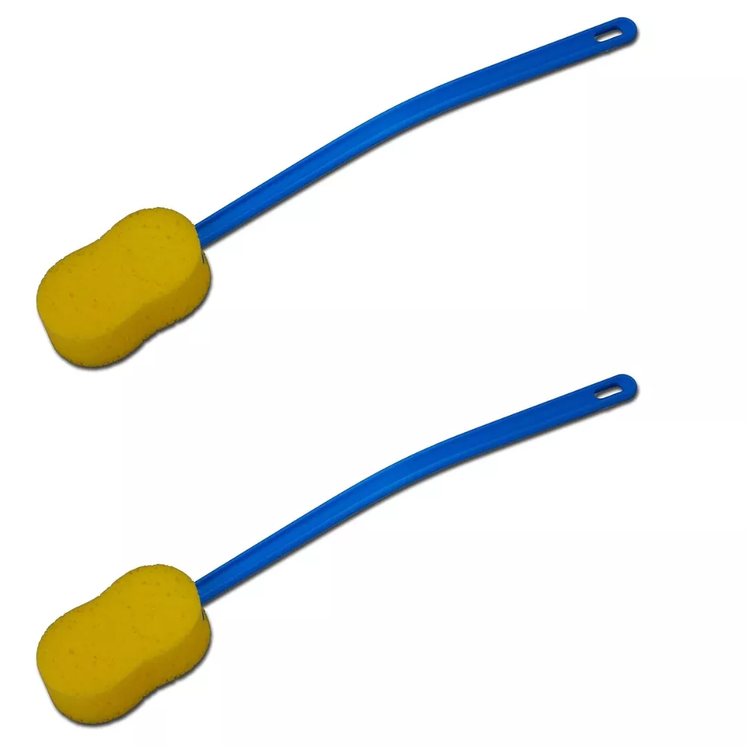 Nova 23” Extra Long Bath & Back Sponge Brush - 2 Pack