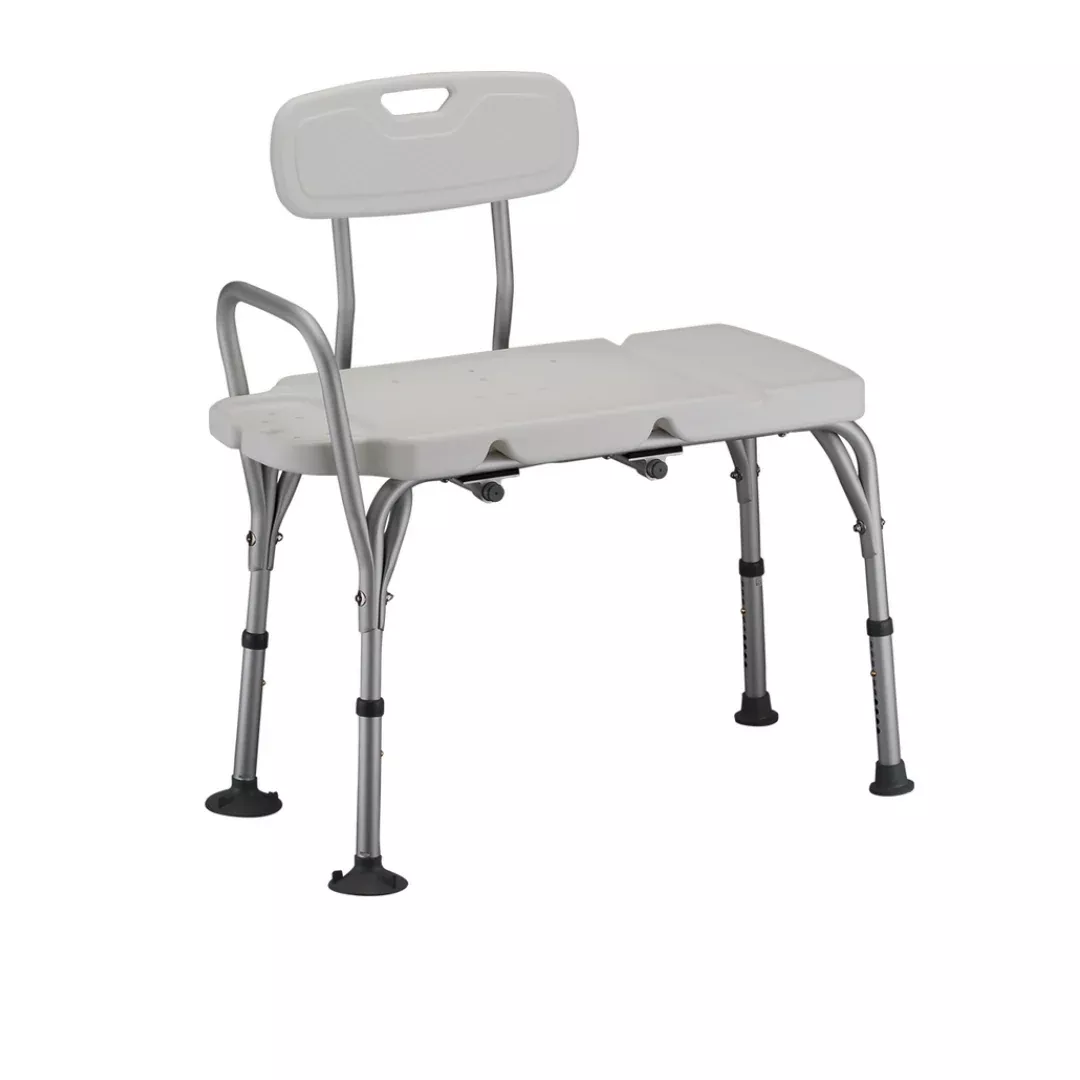 Nova Medical Deluxe Bathtub Transfer Bench With Soap Tray & Detachable Back