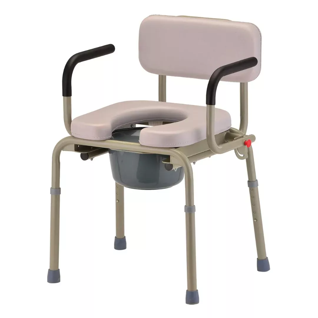 Nova Medical Drop Arm Commode with Padded Seat and Back