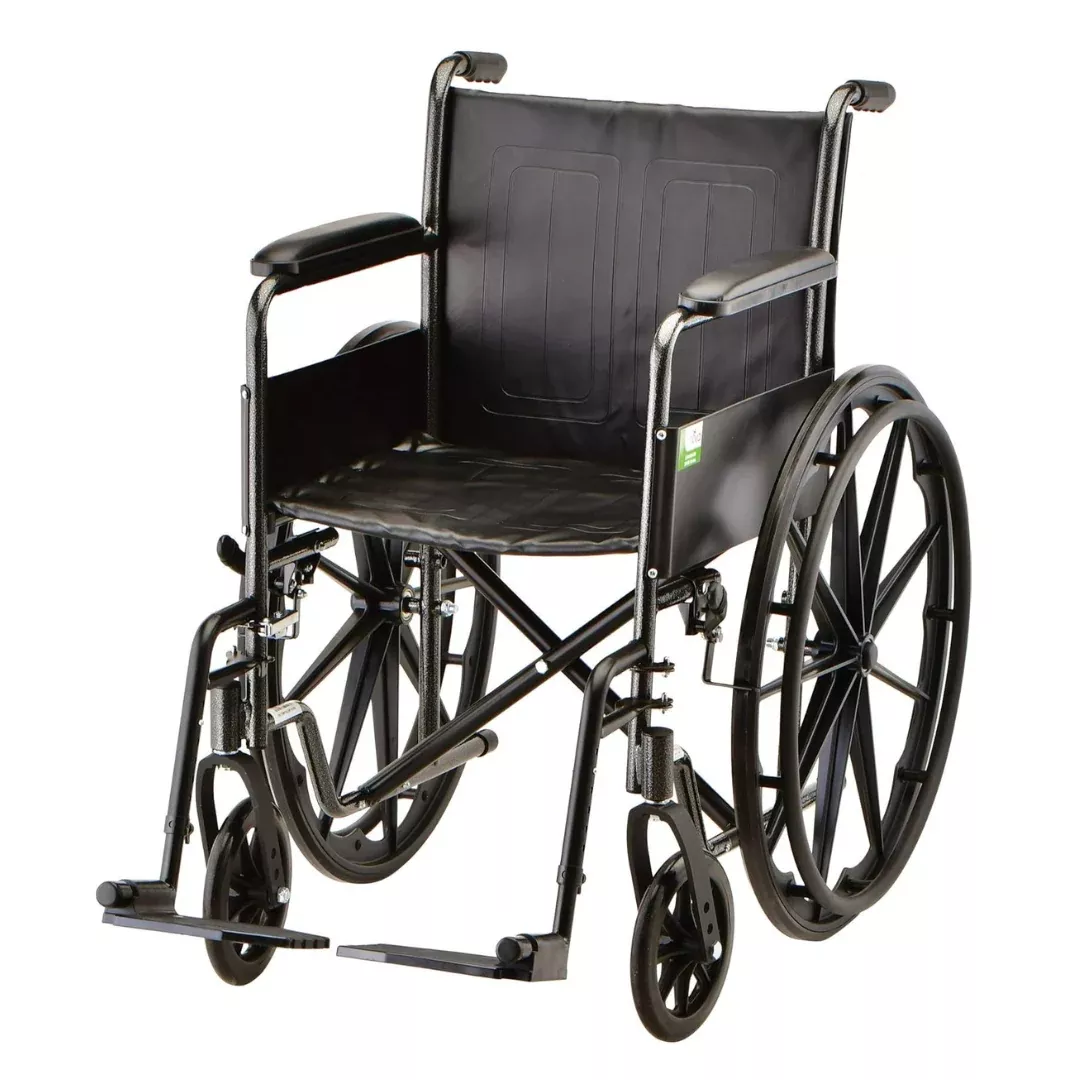 Nova Medical Folding Hammertone Wheelchair With Fixed Arms