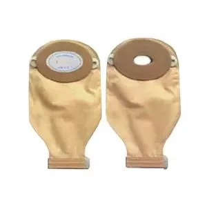 Nu-Hope 40-7555 Nu-Flex Adult Flat Oval Pre-Cut One-Piece Drainable with Nu-Comfort Barrier, C - 1(3/16)" x 2(1/4)" opening, Box of 10