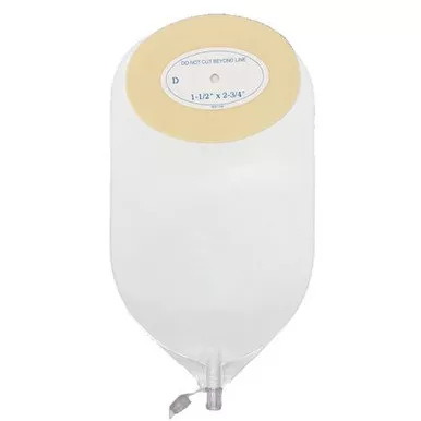 Nu Hope 8835CE-DC - Special Nu-Flex Oval Urinary Pouch, Precut (3/4" x 1"), Deep Convexity, 24 oz. (11"), Medium Oval Foam, Custom Opening