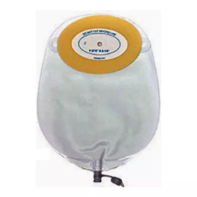 Nu Hope 8944-FV-DC - Nu-Flex Mid-Size Post-Op Urinary Pouch With Deep Convexity Flutter Valve 1-1/8" x 2" Trim to Fit