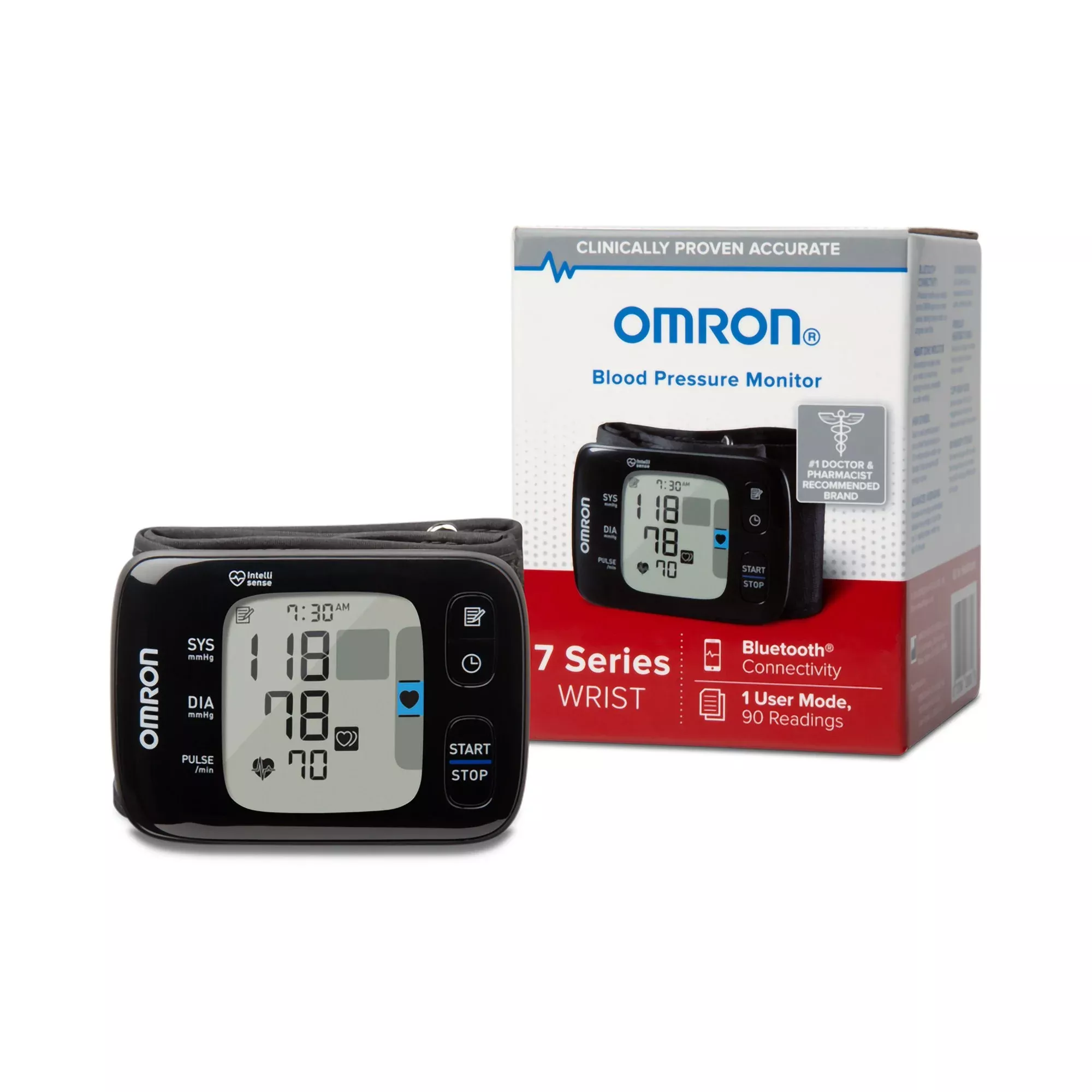 Omron 7 Digital Blood Pressure Wrist Unit with Automatic Inflation