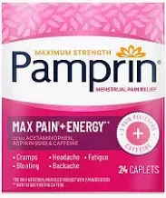 Pamprin Max Formula Caplets, 24 Ct- 1 Each