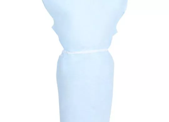 Patient exam gown McKesson one size fits most blue disposable