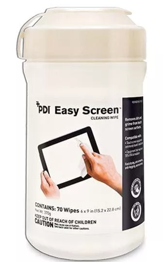PDI Easy Screen Touchscreen Cleaning Wipes - Large 6" x 9"