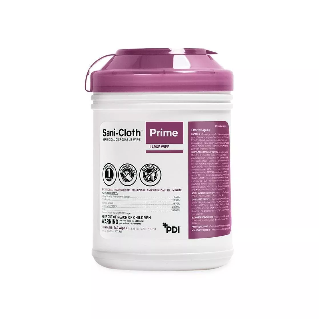 PDI Sani-Cloth Prime Germicidal Disposable Wipes - Large