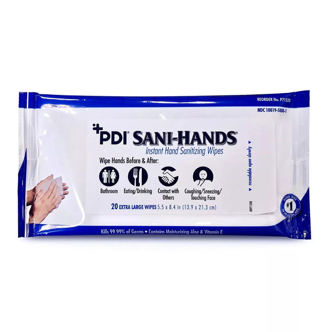 PDI Sani-Hands Extra Large Hand Sanitizing Wipes Travel Packs