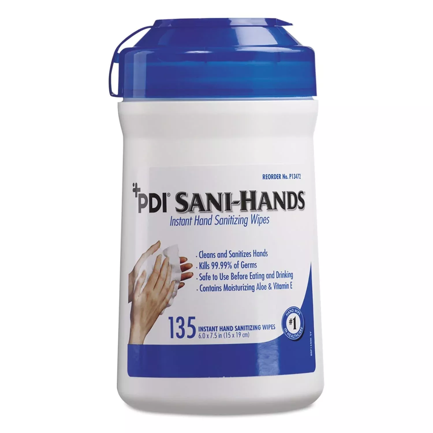 PDI Sani-Hands Instant Hand Sanitizing Disposable Wipes - Tubs