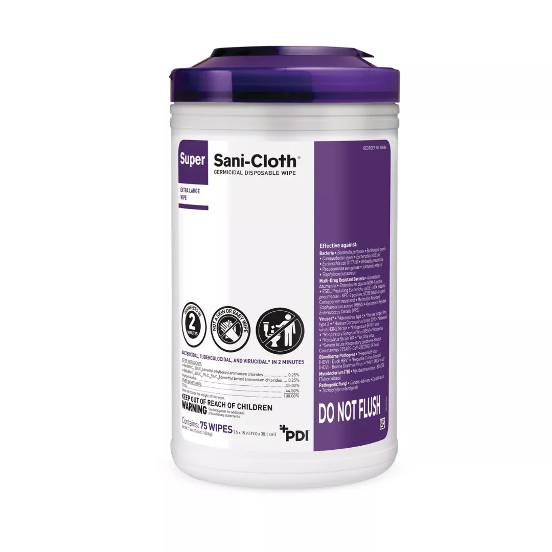 PDI Super Sani-Cloth Germicidal Disposable Wipes - X Large Wipes