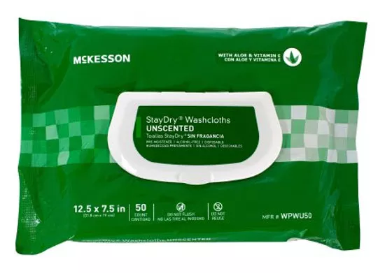 Personal Wipe StayDry Soft Pack Aloe / Vitamin E Unscented 50 Count