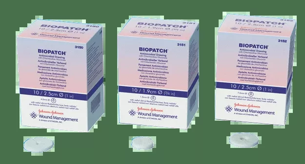 PK/10 - Biopatch Antimicrobial Dressing 1" Disk, 7mmManufacturer #: 4152
