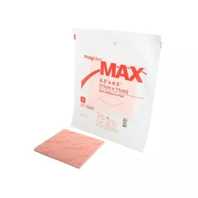Polymem Max Non-adhesive Polymeric Membrane Dressing, 4.5" X 4.5"- 1 Each