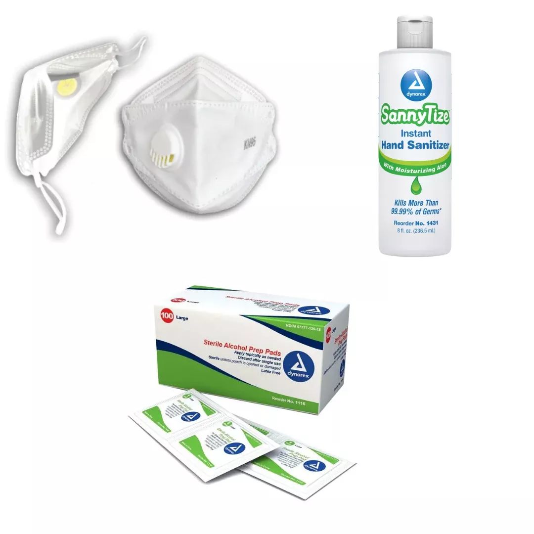 PPE Starter Kit I - Masks, Hand Sanitizer & Alcohol Wipes