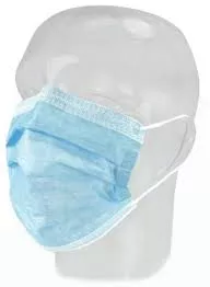 Precept 15111 Earloop Procedure Face Mask, Level 1 Fluid Resistant, BFE >99.6%, PFE >98.7%, Comfort Inner Facing, Blue, Box of 50 facemasks