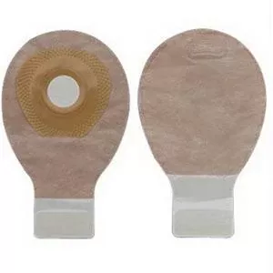 Premier 1-piece Drainable Pouch Precut 1-3/8", Lock N Roll, Beige- Box of 20